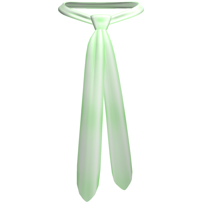 Pastel Green Preppy Kawaii Skinny Tie Necklace