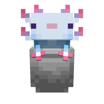 White Axolotl Bucket Backpack Roblox item