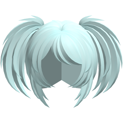 emo vkei moe fluffy pigtails teal