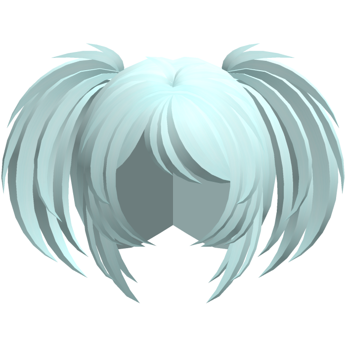 emo vkei moe fluffy pigtails teal