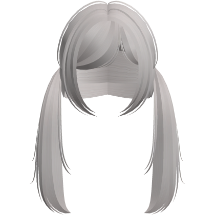 cute long straight doll pigtails ash blonde