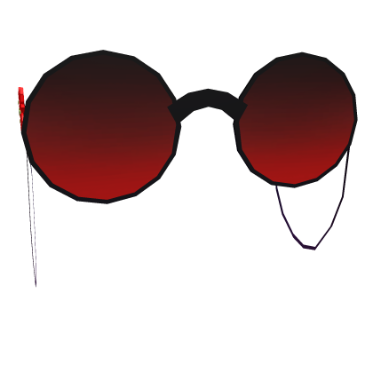 Dark Red Round Gradient Sunglasses