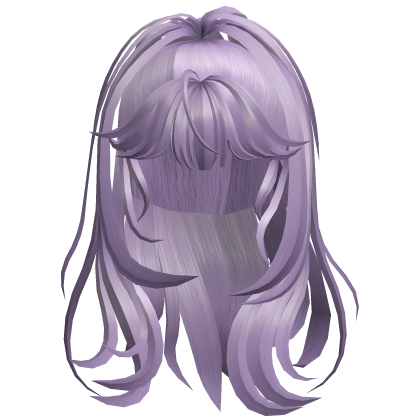Long Wavy Bangs Hair - Lavender