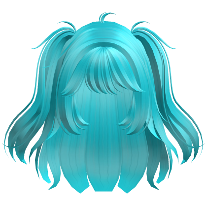 Cute Dolly Messy Pigtails (Ocean Blue) Roblox item
