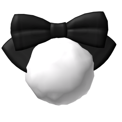 kawaii bunny tail black bow