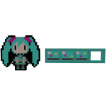 Miku 8-Bit Health Bar