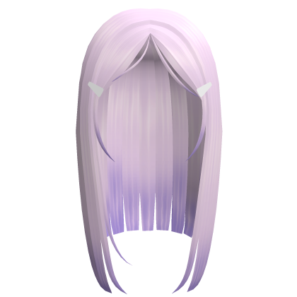 Cute Y2K White & Light Purple Straight Hair Clip ❀ Roblox item