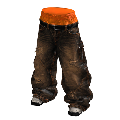 Y2K Brown Baggy Sagging Cargo Jeans
