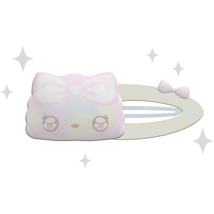 ꒰ ♡ ꒱ sugary pastel rainbow num noms hairclip