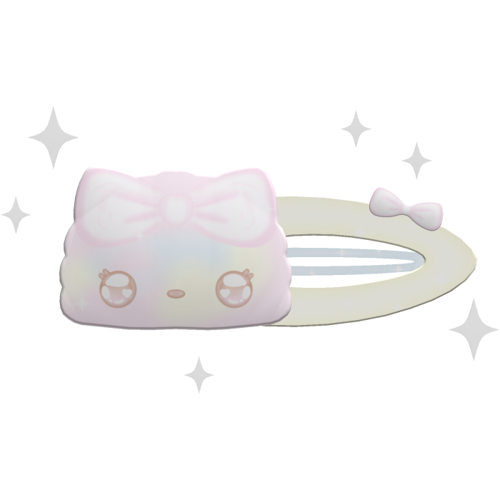 ꒰ ♡ ꒱ sugary pastel rainbow num noms hairclip
