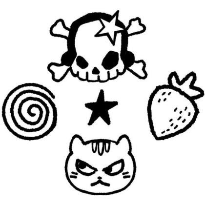 The skull y2k Roblox decal