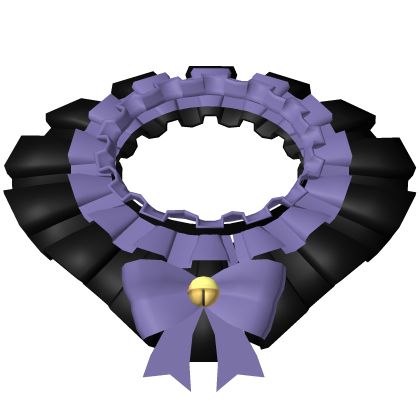Black and Purple Jester Collar with Bells