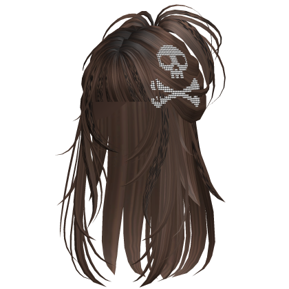 Skull Spikey Emo Half Up Brown Leopard