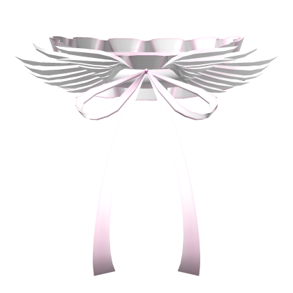 ♡ gothic feathered fallen angel choker pink