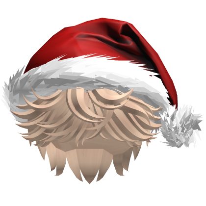 Messy Fluffy Blonde Hair a Santa Hat Y2k