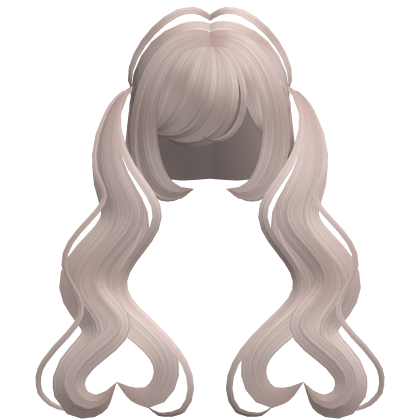 . ‿♡ pretty light brown heart pigtail hair ⊹ . ୨୧