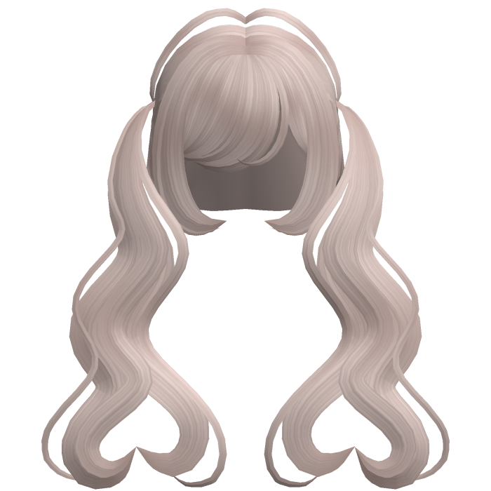 . ‿♡ pretty light brown heart pigtail hair ⊹ . ୨୧