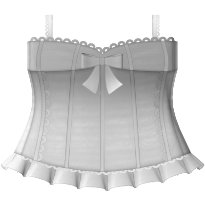 Cute White Lace Corset Bow Dress