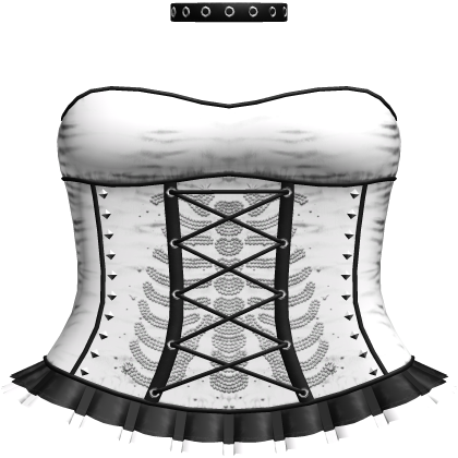 Emo Rhinestone Skeleton Dress in White & Black