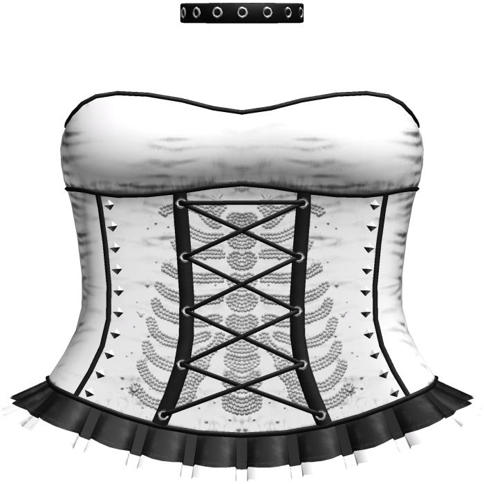 Emo Rhinestone Skeleton Dress in White & Black
