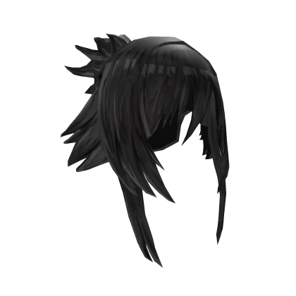 Black Spiky Ponytail Hair Roblox item