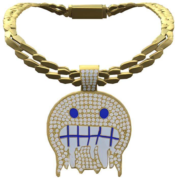 Hip Hop Iced Out Ice Face Chain Bling 1.0