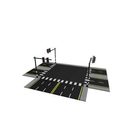 Large road/Medium road T intersection