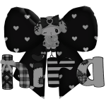 ˚ɞhira black melody bow♡ɞ˚