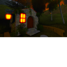 Lonely Cottage In Woods