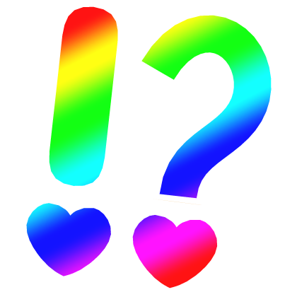 ♡ Cute Glowing Surprised Anime Sticker Rainbow