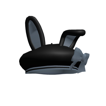 Charcoal Bunny Beret with a Bow