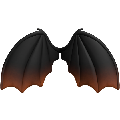 Cute Demon Wings - Black & Orange Roblox item