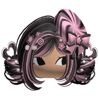 ♡ Christmas Candycane Buns (Black & Pink)