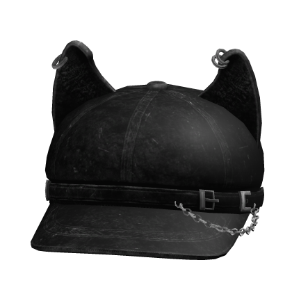 Black Grunge Pierced Emo Hat with Ears