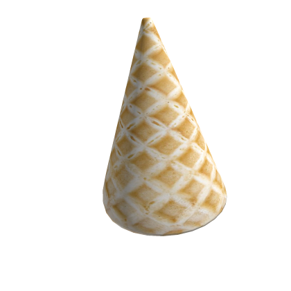 white ice cream cone hat