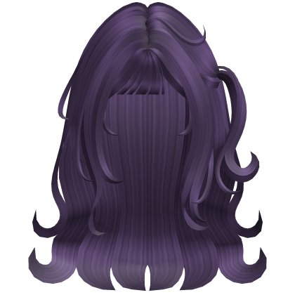 Cute Long Wavy Hair w/ Flipped Ends (Purple)