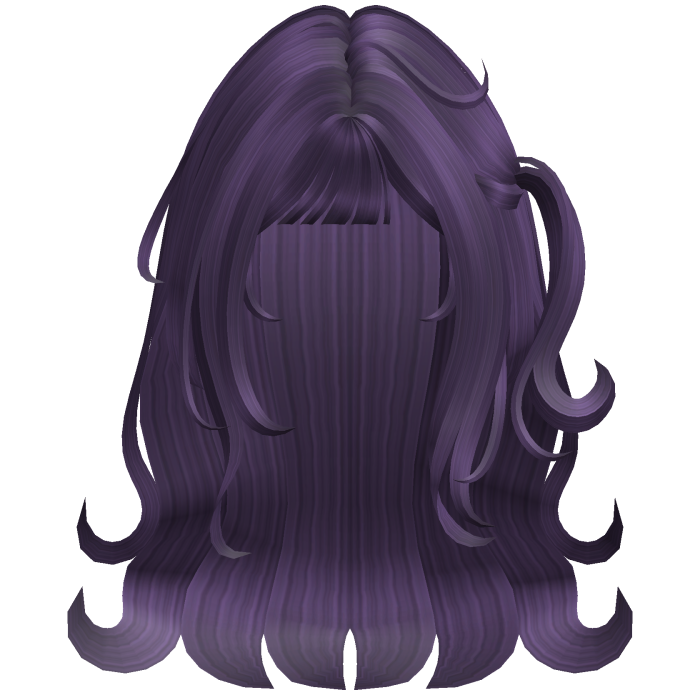 Cute Long Wavy Hair w/ Flipped Ends (Purple)