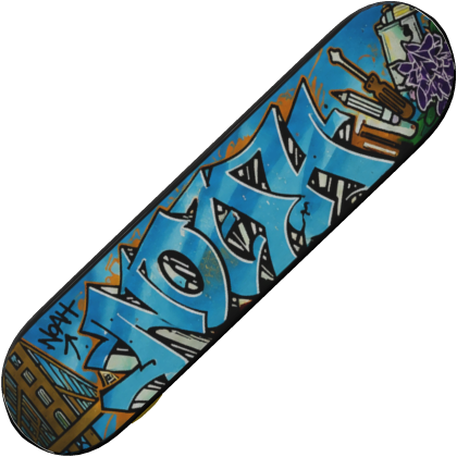 Graffiti Skateboard Deck (Blue)