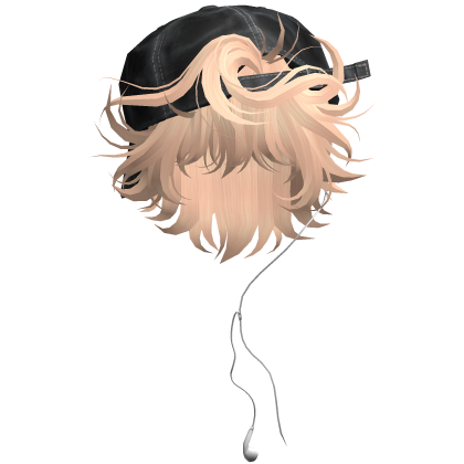 Wavy Grunge Boy Hair with NY Hat in Blonde Roblox item