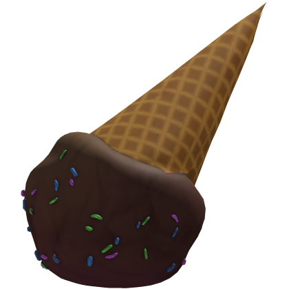 upside down ice cream cone hat chocolate