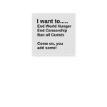 I want to...