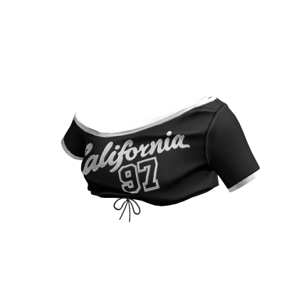Y2K Varsity Baby Tee(Black)