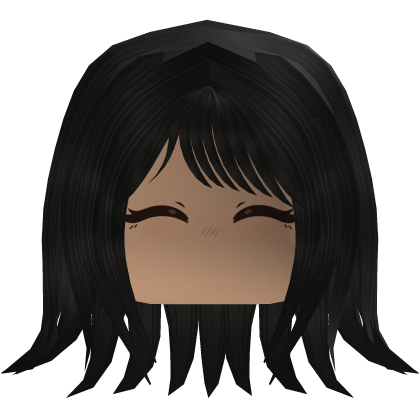 Soft Black Anime Girl Hair