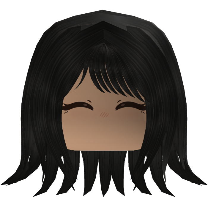 Soft Black Anime Girl Hair
