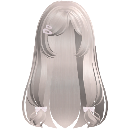 🤍 ribbon tied long cute princess hair platinum Roblox item