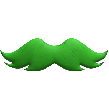 green fancy classic mustache Roblox item