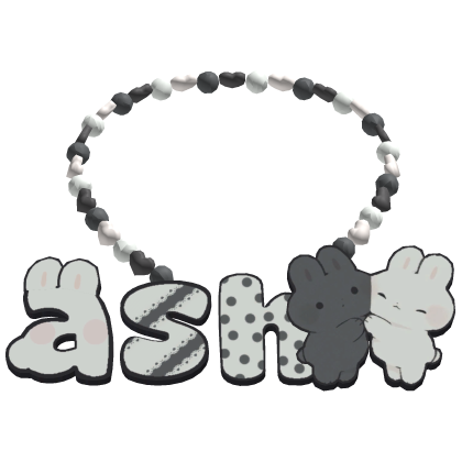 ash bunny custom necklace Roblox item