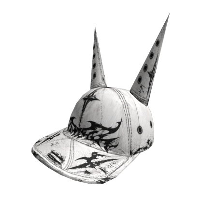 White spiky horns cap