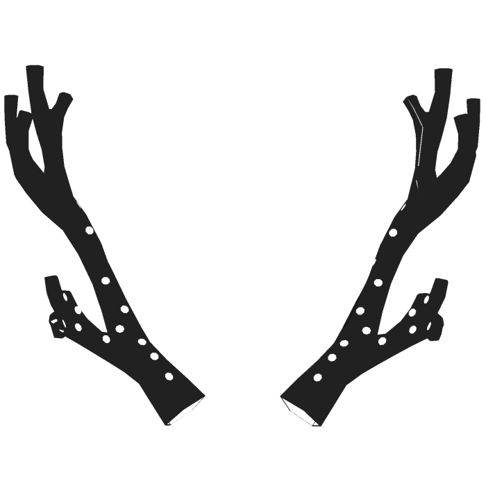 (GLOW) Black/White Stardust Antlers