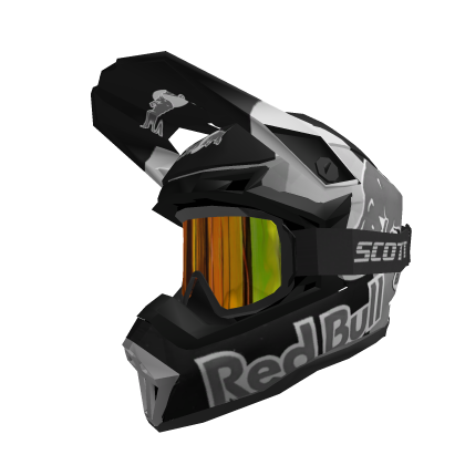Clean Grey RedBull Motorcross Helmet thumbnail